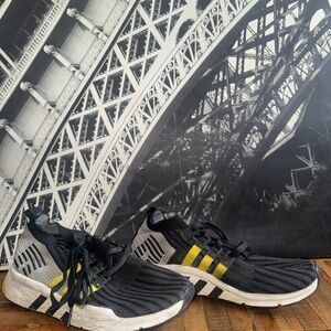 Adidas Black and Yellow Athletic Shoes